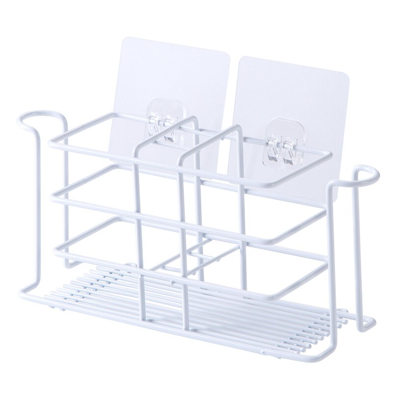 Iron toothbrush rack bathroom punch-free mouthwash cup storage rack wall-mounted toothbrush rack toothbrush holder