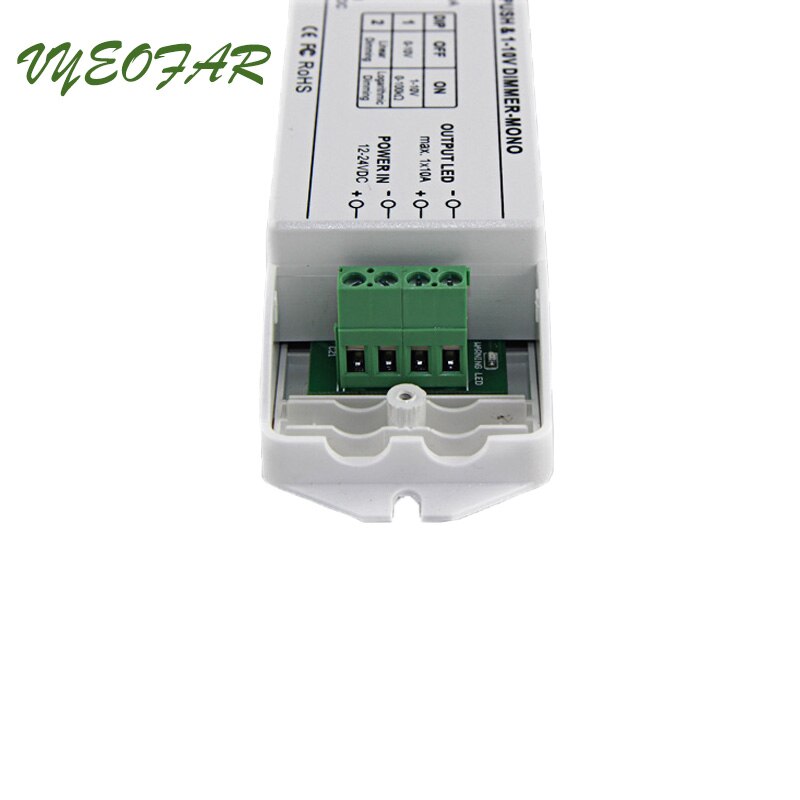 Led Power Driver 12V 24V Input 0-10V Output 10A*1CH Fluorescent Lamps Dimmer LED Bulb Push Dim PWM Led Dimming Driver