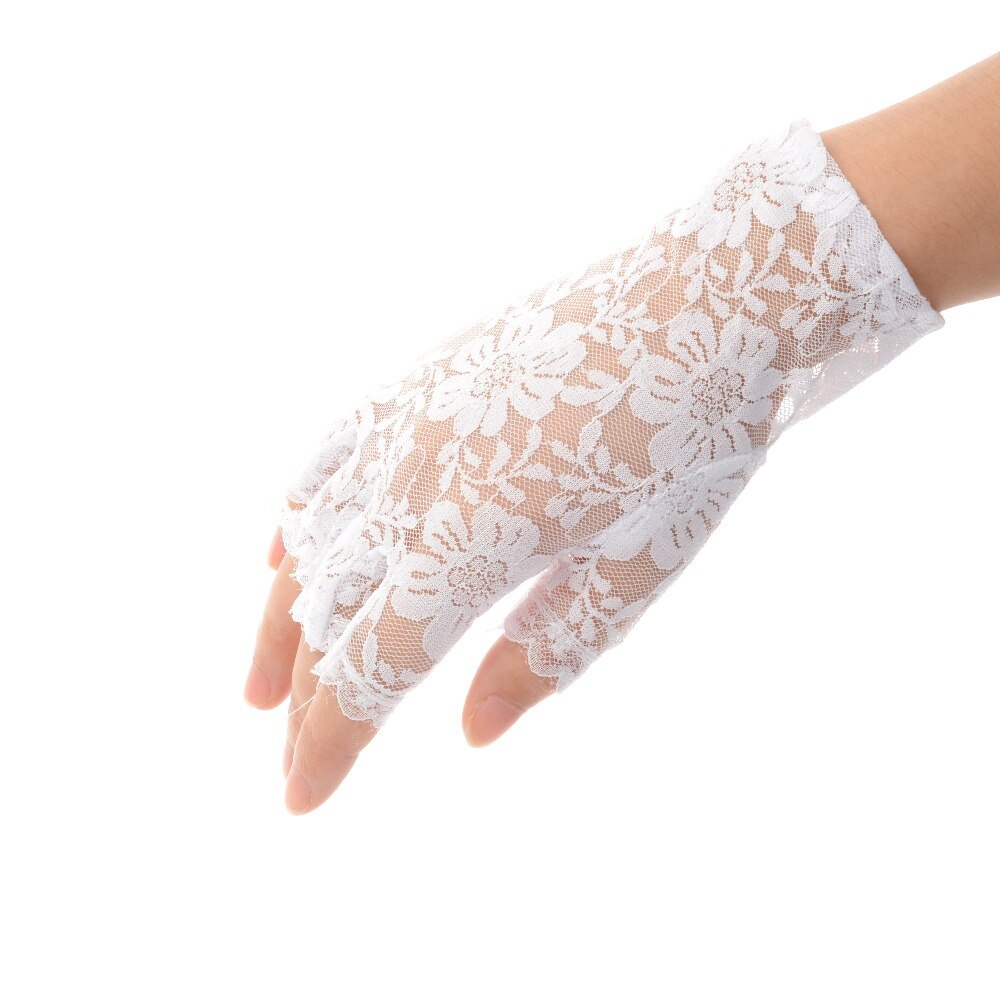 2022 frauen Jahrgang Erstaunliche Gothic Partei Sonnencreme sexy Spitze Fahren Handschuhe Kurz Handschuhe Anti-Uv Fäustlinge Finger Stil