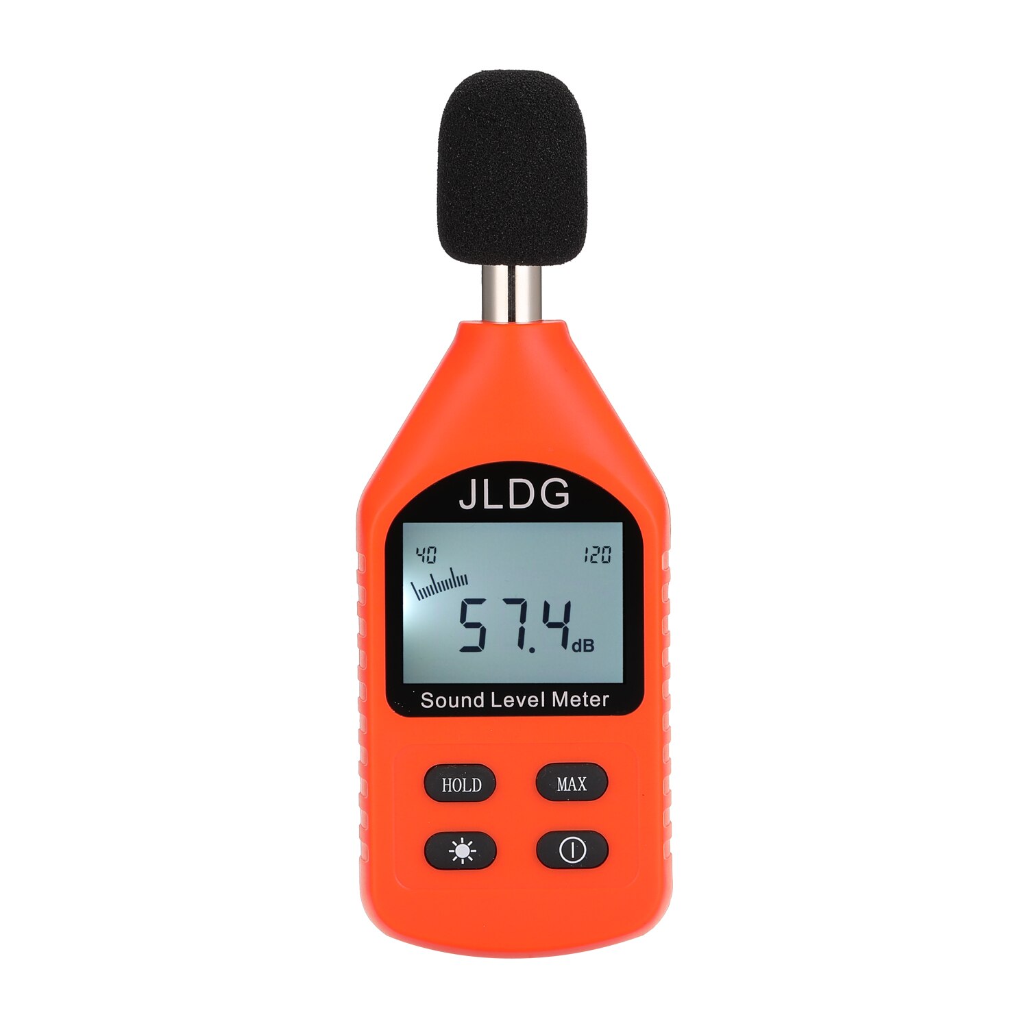 JD-105 Digital Noise Detector Mini Lightweight High Accuracy Decibel Monitoring Device Sound Level Meter with LCD Backlight