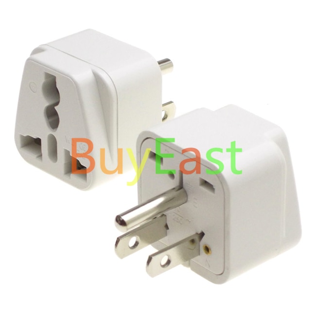 10 Pcs US Canada Grounded Travel Adapter Type B Power Plug