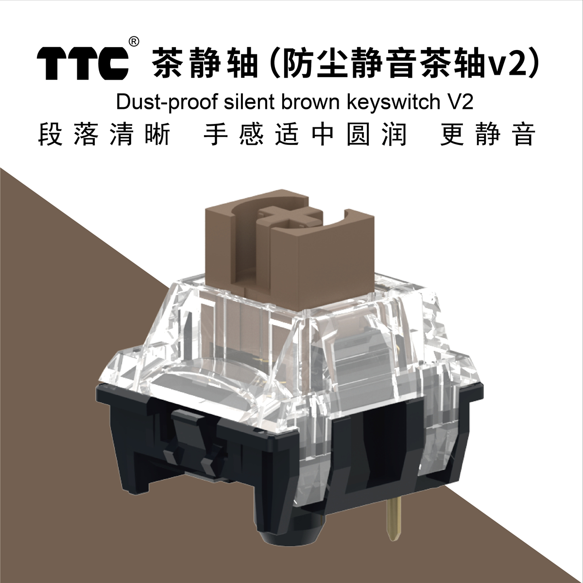 JKDK TTC Silent brown Switch 3 Pin 45g Silent Tactile RGB SMD Switches For Mechanical Keyboard