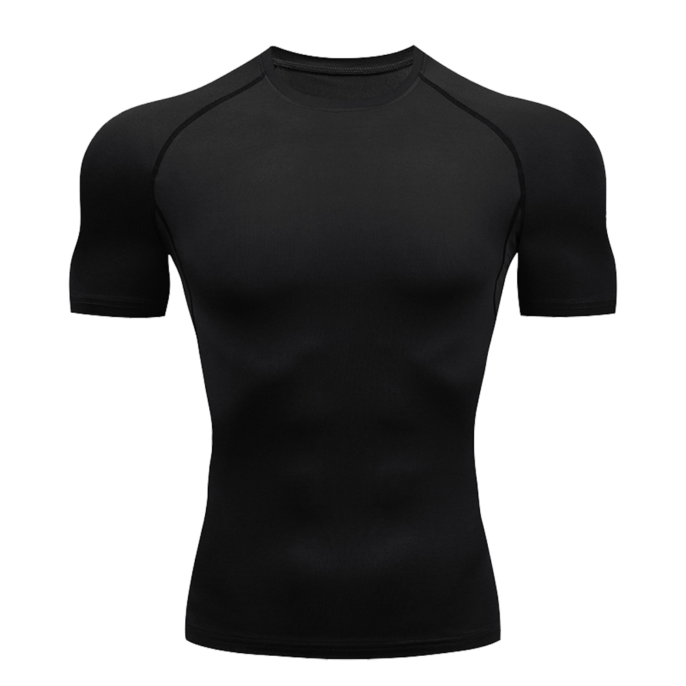Camiseta de manga corta para hombre, camisetas de ajuste seco para gimnasio y Fitness, camiseta de compresión para entrenamiento, camisetas de boxeo Rashguard, Top deportivo para hombre