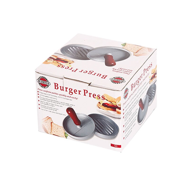 Metal patty lav hamburger presser maskine frikadeller rustfrit stål form hamburger presser frikadeller 4.7 tommer