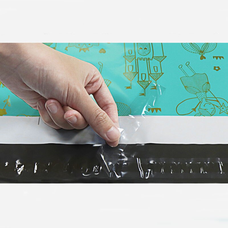 Inplustop Groene Kleur Express Draagbare Tassen Waterdichte Plastic Kleding Tote Post Zak Zelfklevende Dikker Koerier Pouch