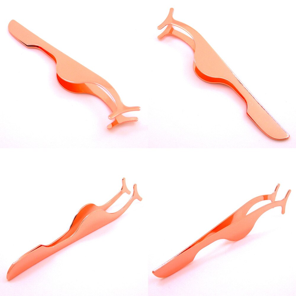 Pinzas para herramienta de belleza, pestañas postizas multifuncionales, rizador de pestañas auxiliar de acero inoxidable, pinzas, Clip, accesorios de maquillaje