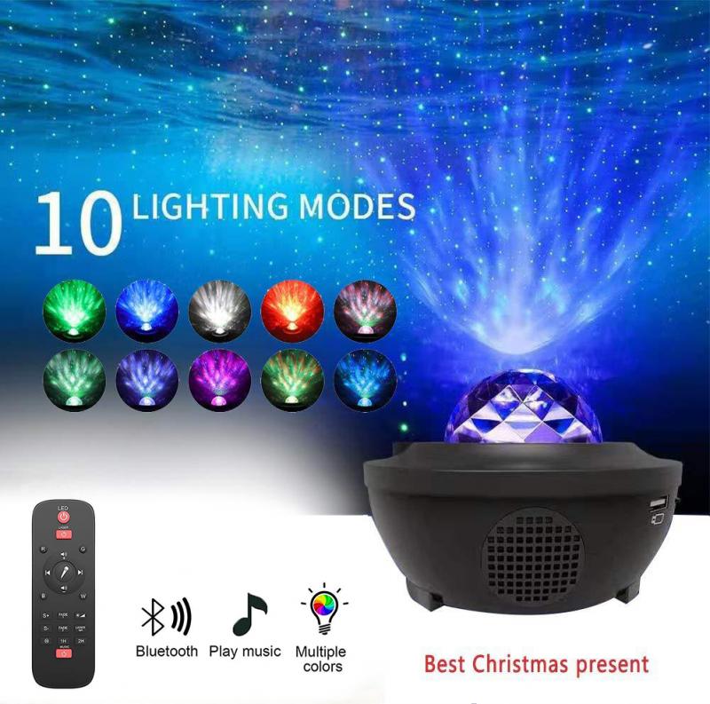 USB LED Galaxy Projector lights with bluetooth speaker Starry Night Lamp Star Sky Projection Light projects Accessories speakers