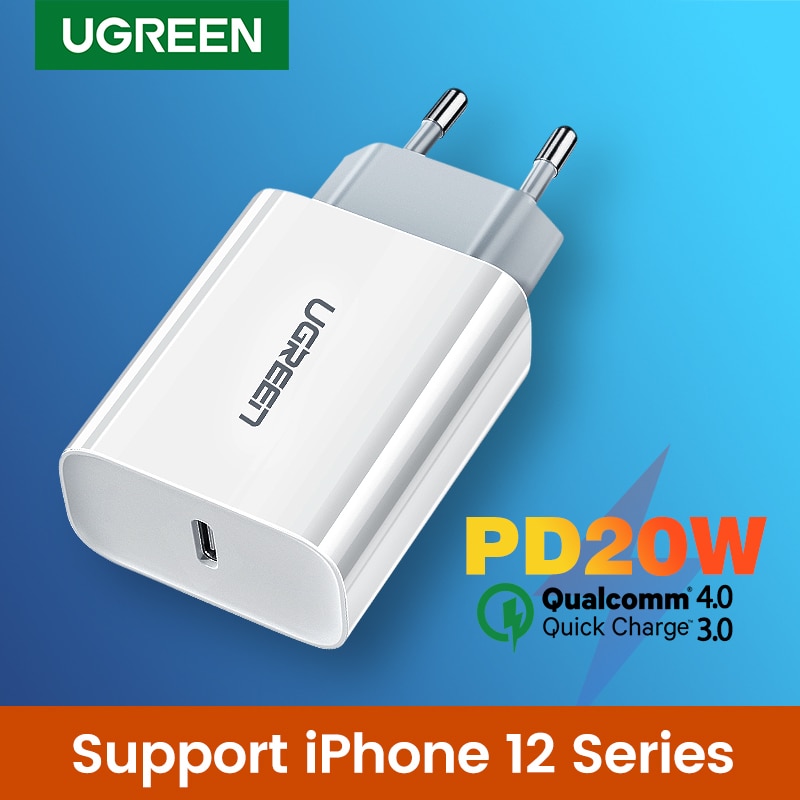 UGREEN PD20W USB del Caricatore per il iPhone 12 Pro 11X8 USB C Veloce del Caricatore Carica Rapida 4.0 3.0 per xiaomi Huawei Telefono PD Caricatore