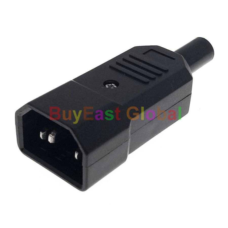 IEC C14 Male Plug, C13 Female Receptacle Rewireable PDU PSU Connector AC100~250V 10A