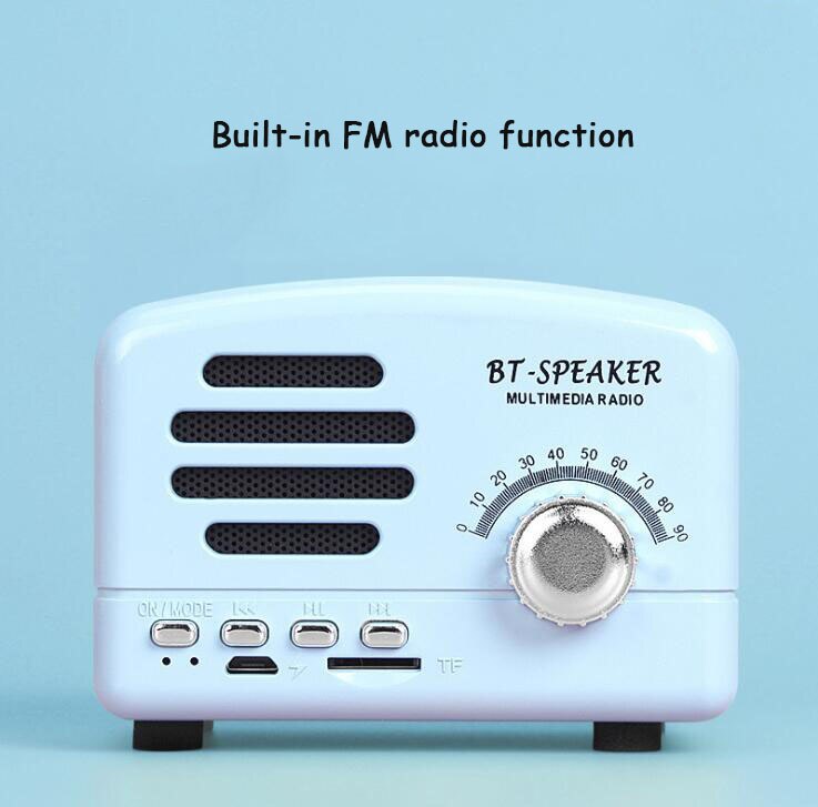 Fonograaf bluetooth speakers draadloze bluetooth speakers retro modieus familie moet kiezen: Bt01 blauw