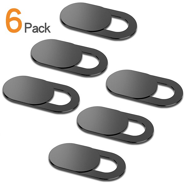 !ACCEZZ 6Pcs Macro Lens For Phone Portable Camera Cover Shutter Magnet Slider For Web Laptop PC Plastic Cover Lens On The Phone: 6PC Black