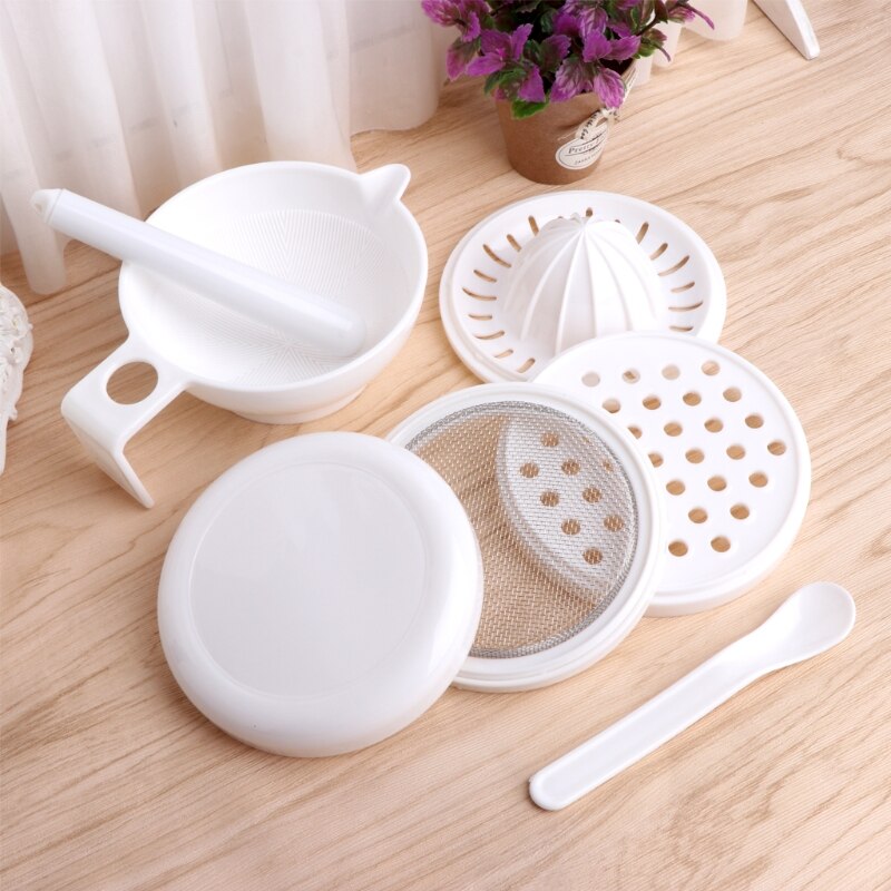 Baby Toddler Food Mill Grinder Grinding Bowl Manual Machine Tool Set Kitchen Kit