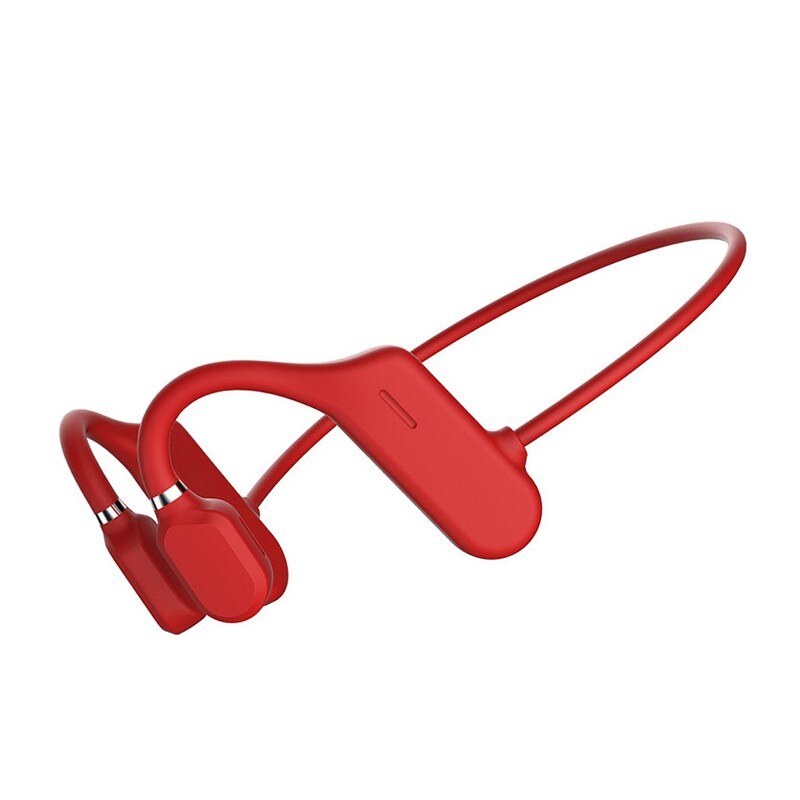 Nekband Draadloze Oortelefoon Beengeleiding Oorhaak Hoofdtelefoon Bluetooth 5.0 Koptelefoon Running Open Oor Sport Waterdichte Headset: red