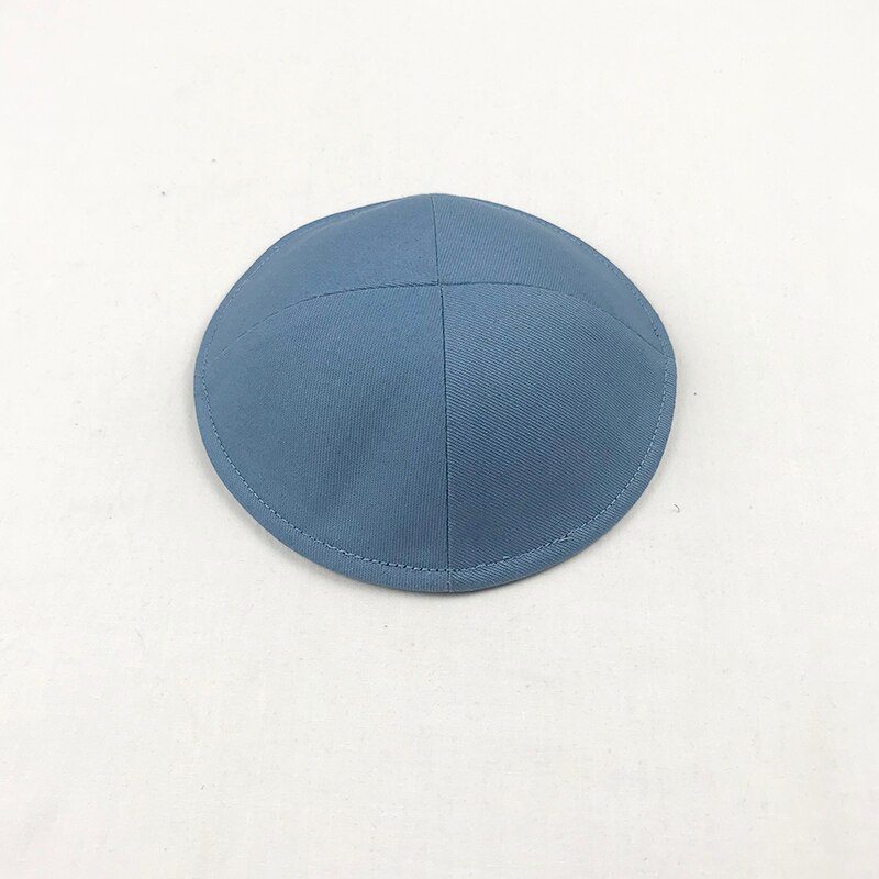 Linen Cotton Jeans Kippah Yarmulke Jewish Yamaka Kippa Israel Cap Judaica with clip: QM-light blue