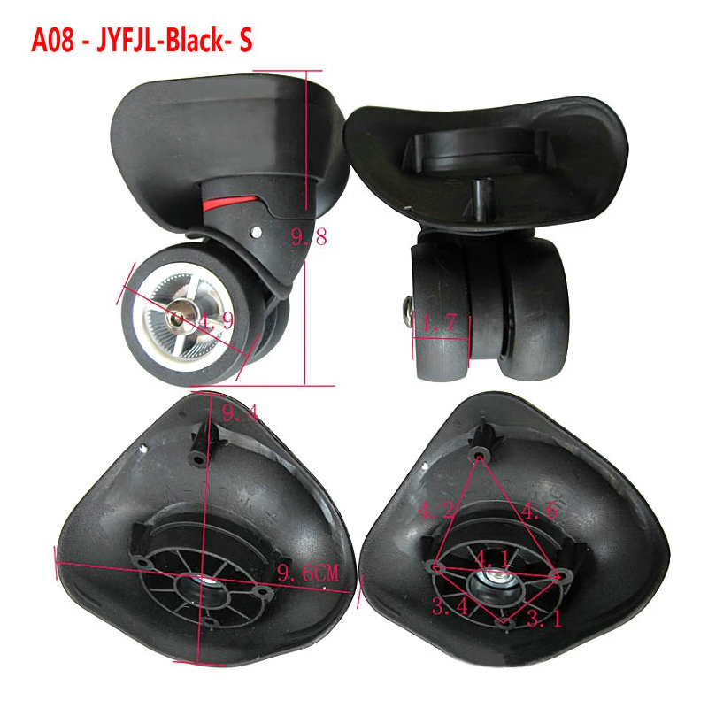 Luggage Wheels Replacement for Suitcases Repair Hand Spinner Caster Parts Trolley Rubber A08-WXS