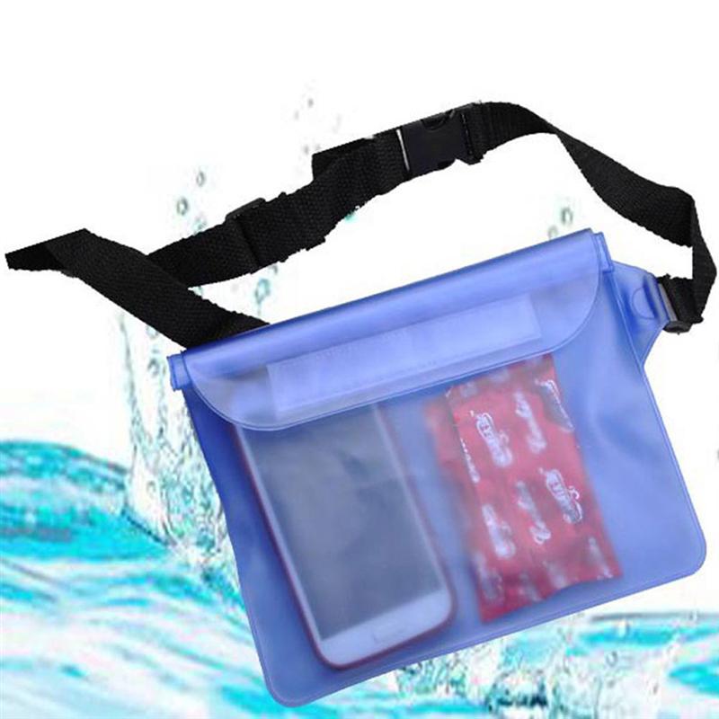 Inflatable Life-saving Bag Adult Double Airbag Buoy Bag Handles Float Drifting Storage Swimming Bag with Waterproof Phone Bag