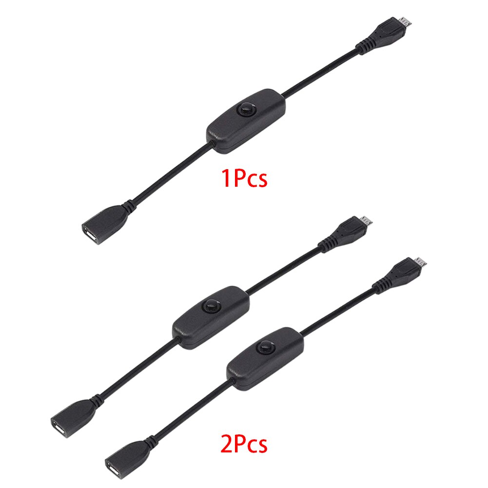 For Fan USB Cable Power Control Toggle Micro Extension Accessories LED Light On Off Wire With Switch Portable For Raspberry Pi
