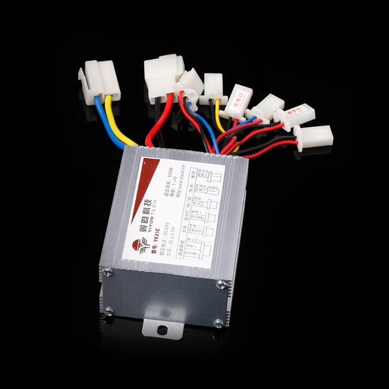 Controlador de cepillo de velocidad de Motor de DC 24V 500W 30A para bicicleta eléctrica, Scooter