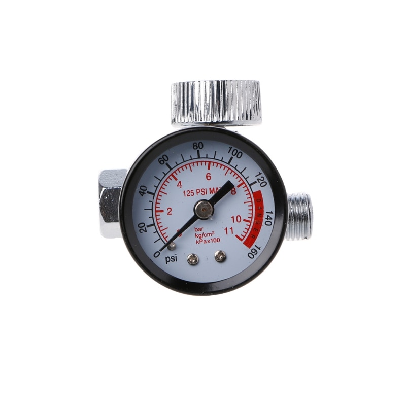 Dial 1/4\" Pneumatic Air Control Compressor Pressure Gauge Regulator Valve