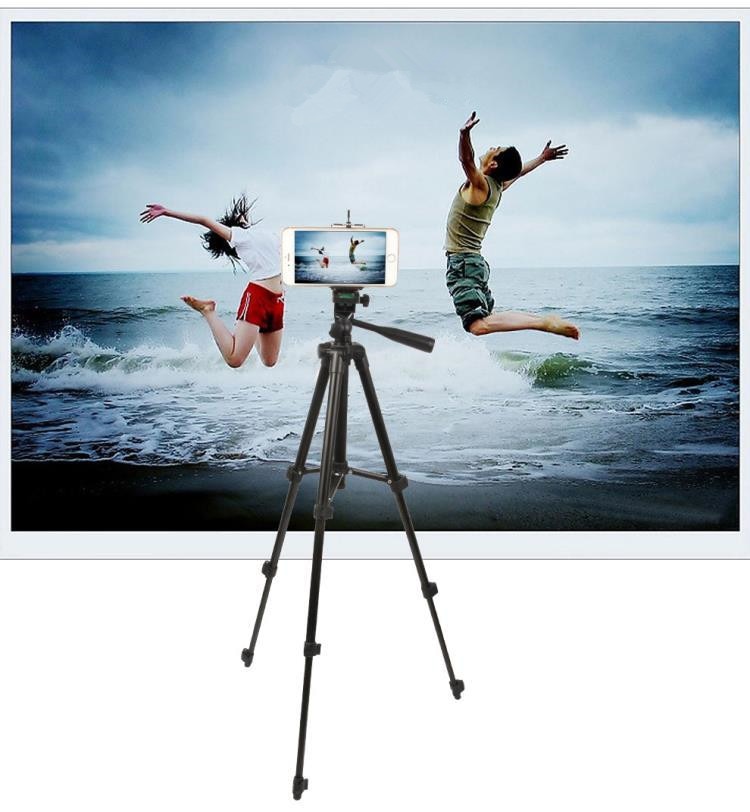 Topp fleksibel 4 seksjoner stativ kamera monopod stativ montering med klips for dv dv video opptakere ipad mobiltelefon holder