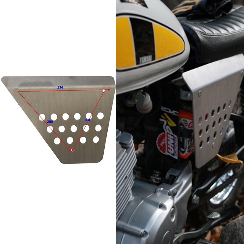 Aluminum Motorcycle Side Panel cover protection Decorative covers Cafe Racer Scrambler