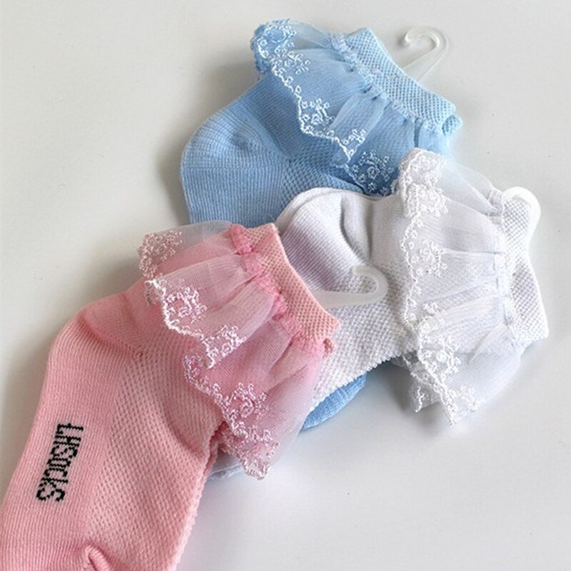 Spring Summer Autumn Candy Colors Lace Ruffle Frilly Ankle Short Socks Kids Princess Baby Girl Socks Retail One Pairs for Kid