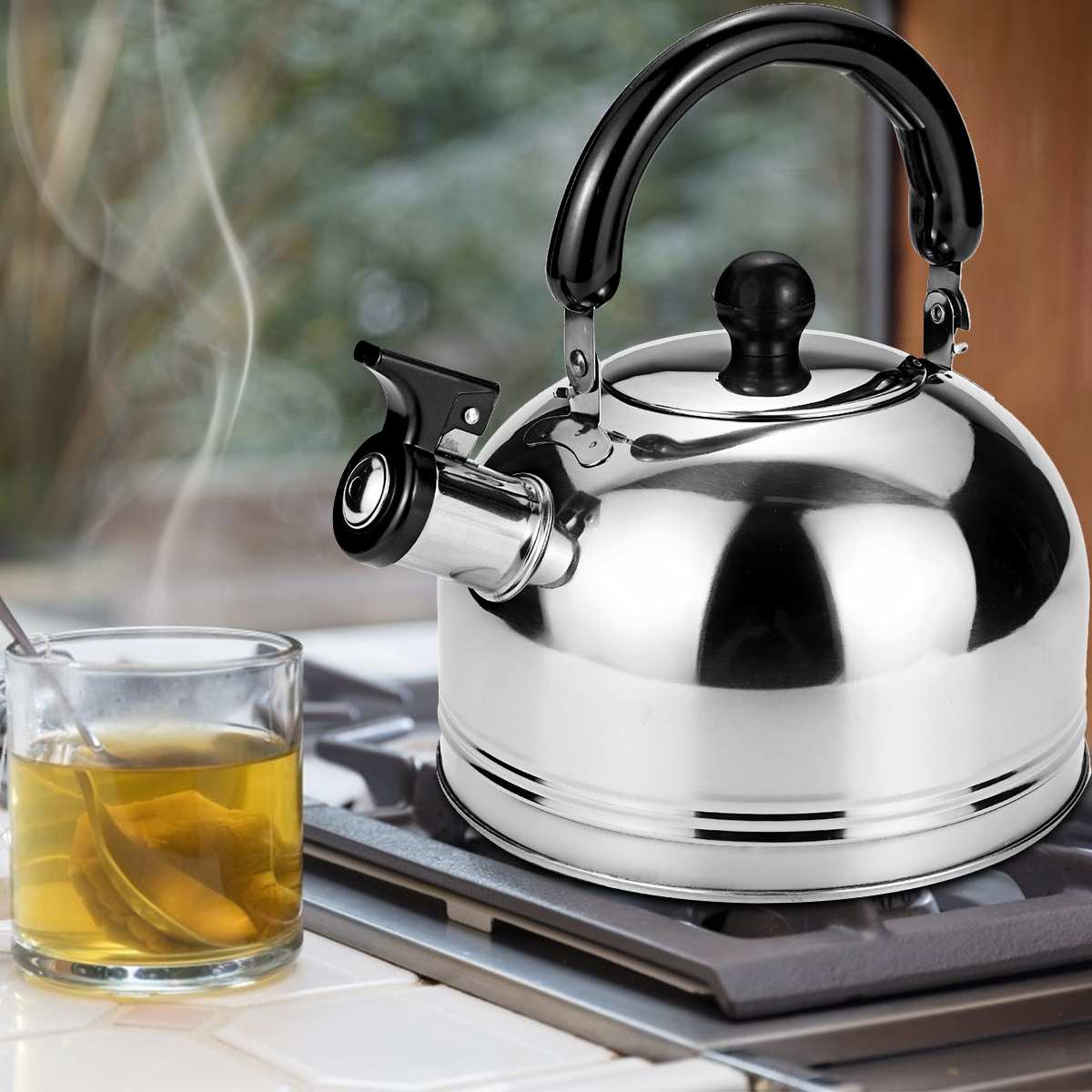 Stainless Steel 2L 3L 4L Water Kettle Induction Cooker Camping Kettles Stove Whistling Water Gas Teapot Cooking Tools Kitchen