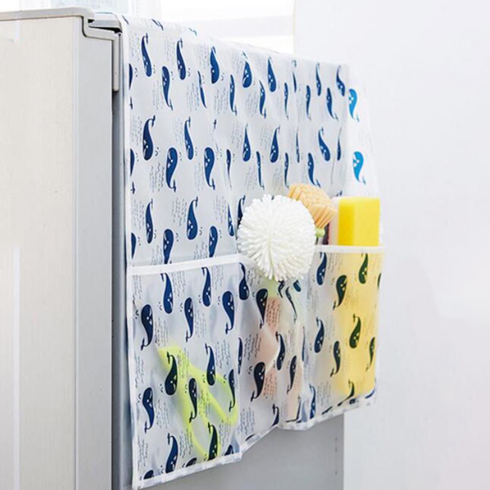 Støvtæt dæksel farverigt køleskabslomme multifunktions støvklud hjem tekstil vaskemaskine dække husstands opbevaring