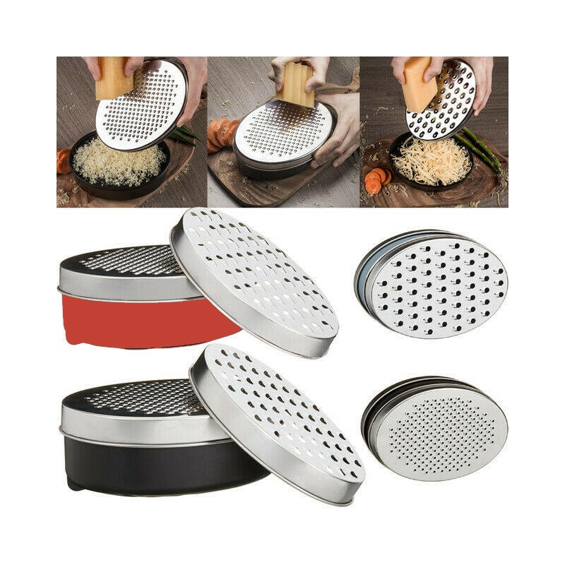 Osteboks rivejern med låg beholder håndskiver grøntsager frugter rustfrit stål multifunktionelle køkkenredskaber gadgets