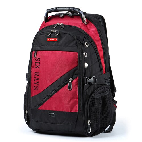 Bolsa de viaje para hombre, mochila suiza de poliéster, impermeable, antirrobo, para ordenador portátil, de , , 2022: Rojo