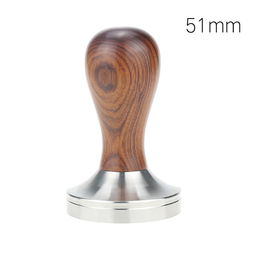 Marteau à poudre de café de qualité alimentaire, 51/58mm tasseurs à grains avec manche en bois, presseur plat, moulin à café manuel, café fait main: 01 51mm