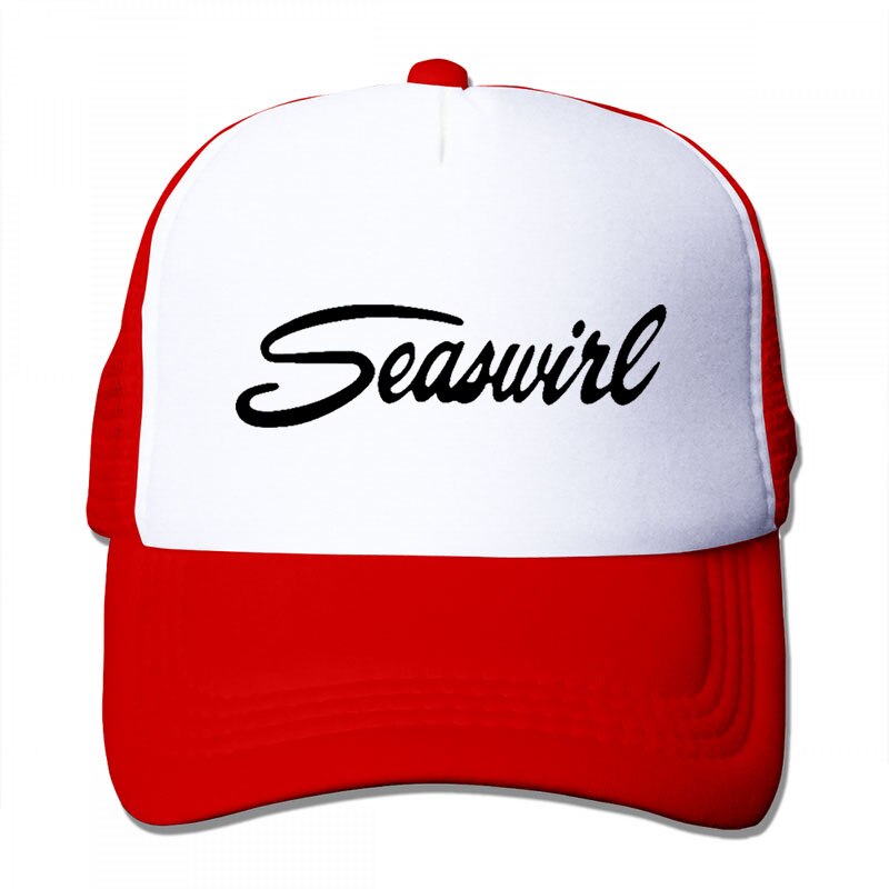 Striper Seaswirl-gorra de béisbol ajustable para hombre y mujer, sombrero de camionero, Kit de barco (2): 3-Red