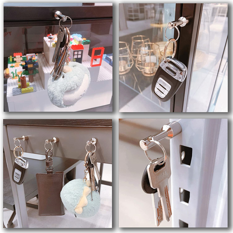 Neodymium magneet sleutelhanger magnetische gewicht hanger sterke magnetische sluitingen met roestvrijstalen magneetring voor kettingen sleutelhanger