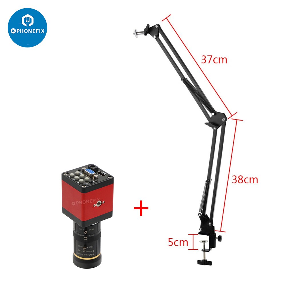 4K Hdmi Industriële Video Microscoop Camera Verstelbare Beugel 6-60Mm 8-50Mm Cs C-mount Lens Set Voor Mobiele Telefoon Tablet Reparatie