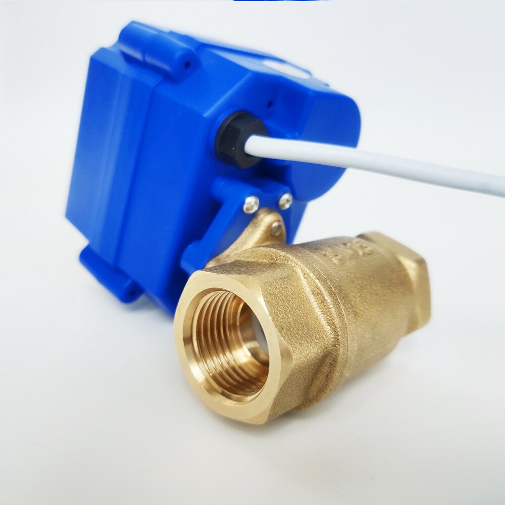 1/2" Automated valve Brass, DC5V Electric motorized valve with 5 wires, DN15 Electric valve for with signal feedback