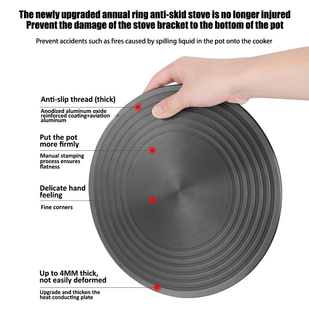 Plaque conductrice de chaleur pour cuisinière à Induction, en aluminium, diamètre 24/28cm, convertisseur de disque, accessoires pour cuisinière