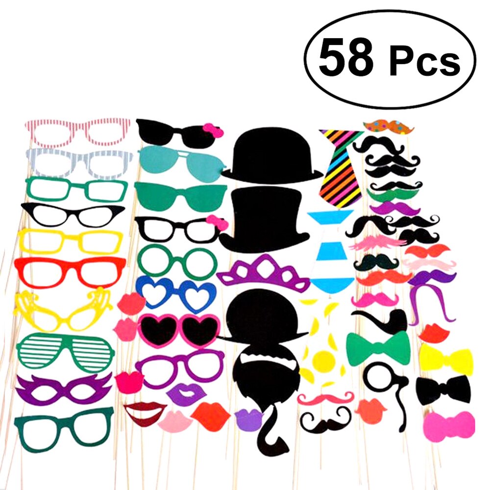 Paquete De Accesorios Para Disfraces Para Fotomatones De Fie | Envío Gratis