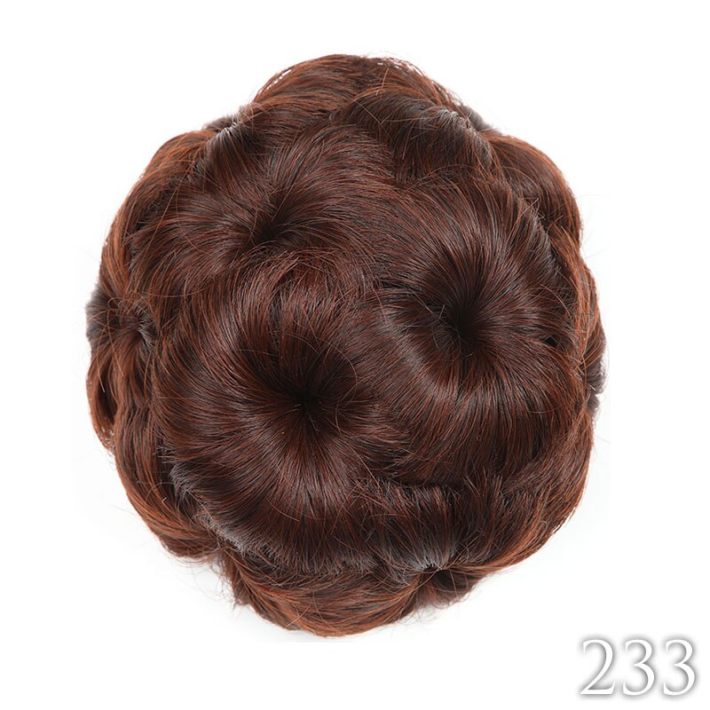 MUMUPI-postizo para mujer con forma de flor, moño para el pelo, Donut, extensiones, fibra sintética de alta temperatura: 233