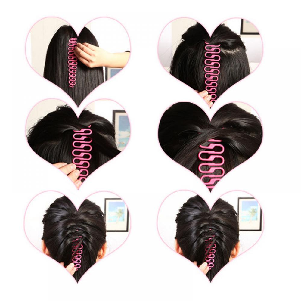 2 pièces/ensemble coiffure tresse outil français tressage bricolage poisson os chignon fabricant femmes Multi fonction cheveux accessoires cheveux plat