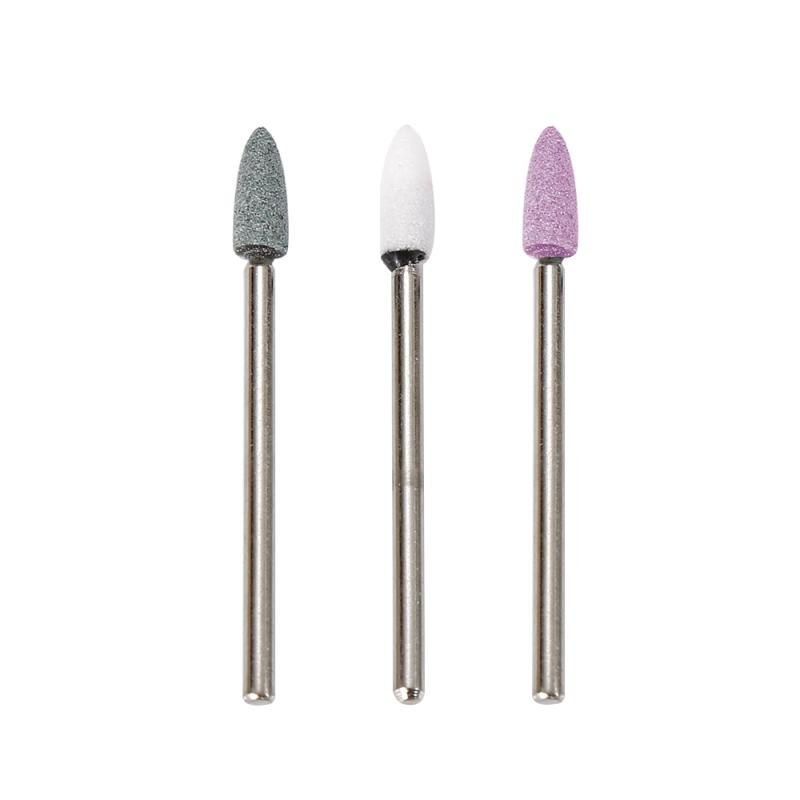 Puntas de taladro eléctrico para uñas, accesorios de molienda de cono Circular, carburo de silicio nativo, rueda con cabezal de pulido de carborundo