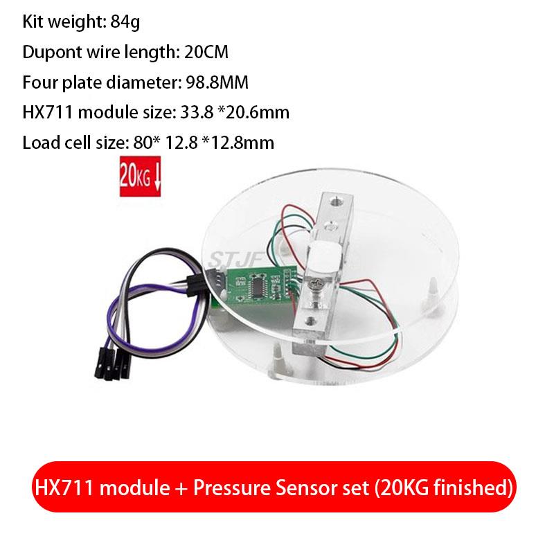 Sensor de peso de celda de carga Digital HX711, módulo de ruptura convertidor AD, báscula de cocina electrónica portátil de 1KG-20KG para báscula Arduino: Verde