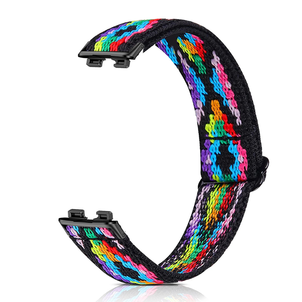 Bracelet élastique en Nylon pour Huawei Band 10 9 8 sport femmes hommes montre Bracelet boucle pour Huawei Band 8 9 10 remplacement: BEIGE / 14mm