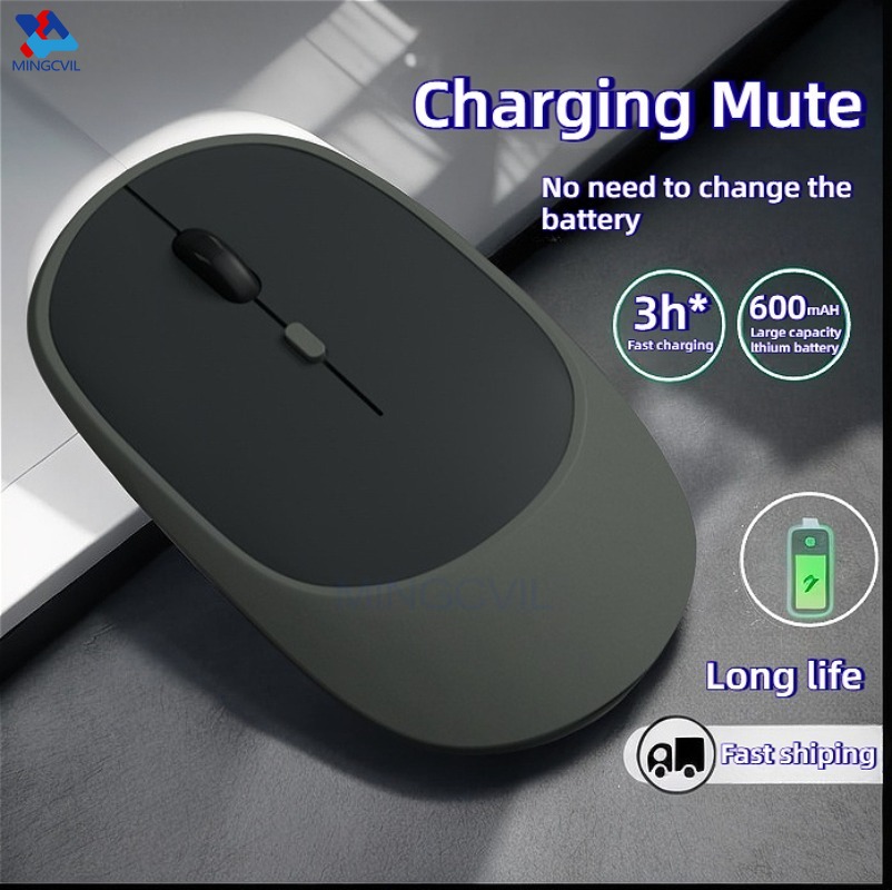 MINGCVIL Wireless Mouse Bluetooth USB Silent Mice Adjustable DPI Ergonomic Rechargeable Gaming Mouse For Xiaomi Tablet