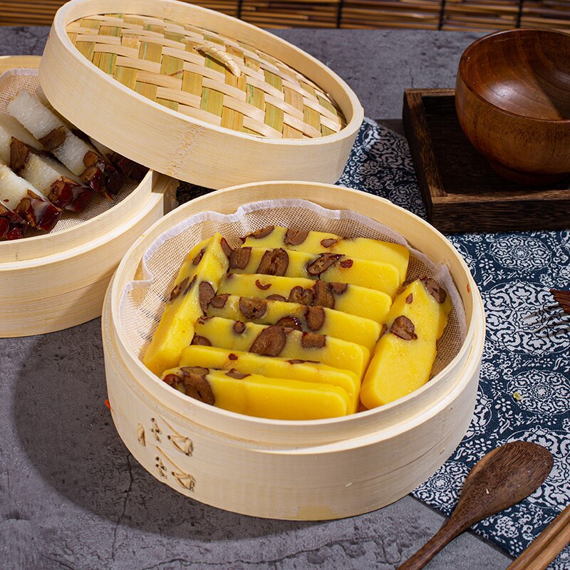 Ett bur eller lokk matlaging bambus dampkoker for fisk ris grønnsak snack kurv sett kokeverktøy dumpling steamer 5 stk steamer matter