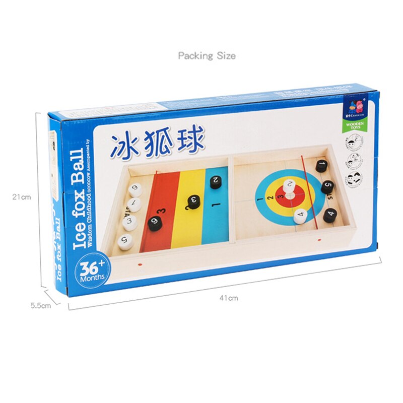 Desktop Game Mini Wooden Ice Hockey Table Games Fun Toy Kids Physical Coordination Traning NSV775