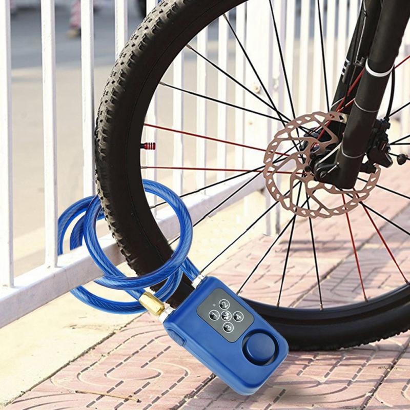 Y787 st smarta larmlås stöldskyddskedjelås för cykelgrind app kontroll blå