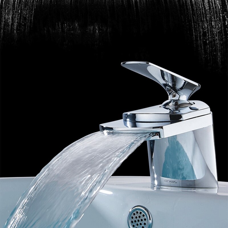 Nowoczesny kran wodospad bateria zlewozmywakowa z kranu łazienka dźwignia kran mieszający robić umywalki wodospad z kranu umywalka robić łazienki odpady pojedyncza dźwignia kran