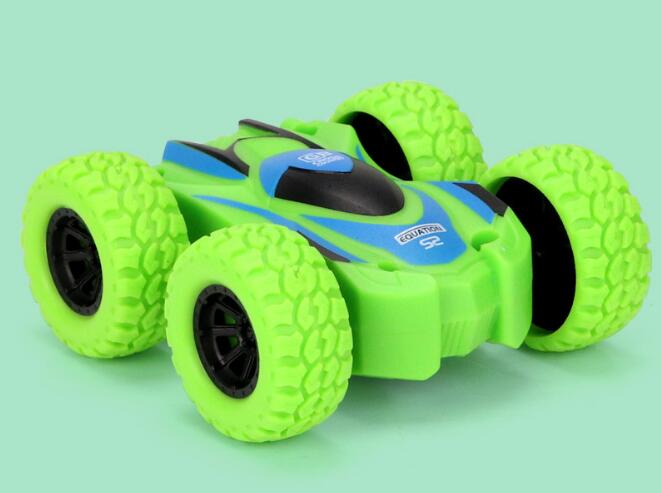 inertial double-sided stunt car children's -resistant toy car model off-road vehicle sliding dump truck: Green