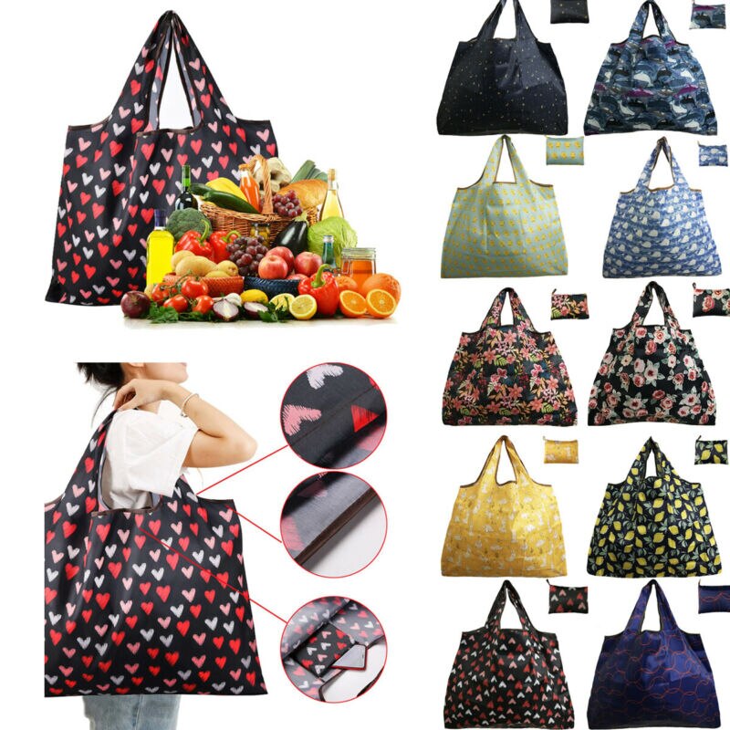 Waterdichte opvouwbare schoudertas shopper herbruikbare tas strand boodschappentas reistas 58*68cm