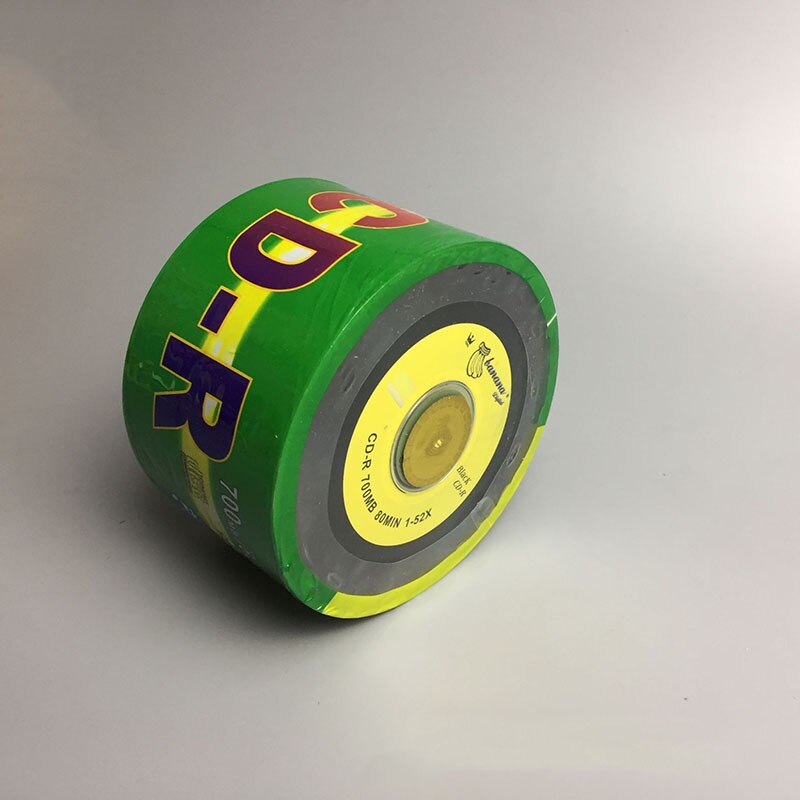 Blank DJ Black Printed CD 50/lot Drives CD-R Disks Bluray 700MB 80min 52X Branded Recordable Media Disc 50PK Spindle Write